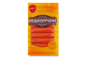Сосиски Підкопчені Глобино 1с в/у 325г
