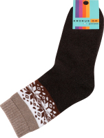 Шкарпетки жіночі Орнамент сніжинки махрові високі р.36-40 Krokus