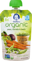 Gerber Organic Baby Food Peas, Carrots & Beets