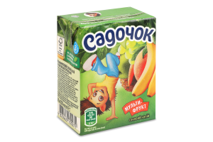 Напиток соковый с мякотью пастеризованный Мультифрукт Садочок т/п 200мл