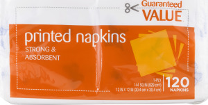 Guaranteed Value Printed Napkins - 120 CT