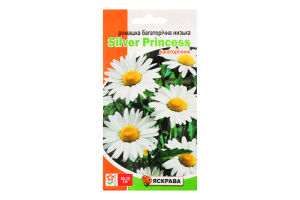 Насіння Квіти Ромашка садова низька Сільвер Принцес 0,2г Яскрава