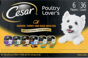 Cesar Poultry Lover's Canine Cuisine Variety - 36 CT