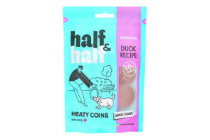 Лакомство для взрослых собак с уткой Meaty coins Premium Half&Half д/п 100г