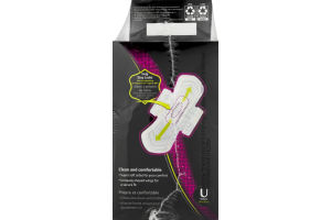 U By Kotex CleanWear Ultra Thin Pads Heavy Flow - 30 CT