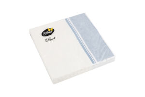 Серветки паперові Дамаск 33*33см 3шари 18шт Сілкен