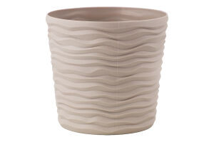 Горщик д/квітів Фьюжн 0,6л какао з вставкою низький d12*11см арт115086 Алеана