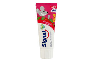 Паста зубна для дітей 0-6років з ароматом полуниці Signal 75мл