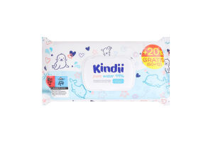Серветки вологі Kindii Pure Water 99% дитячі +20%