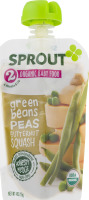 Sprout Organic Baby Food Green Beans Peas Butternut Squash
