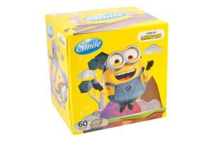 Серветки косметичні 3-х шарові Міньйони Smile 60шт