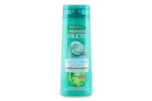 Шампунь для волос жирных возле корней и сухих на кончиках очищающий Кокосовый баланс Garnier Fructis 400мл
