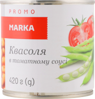 Фасоль в томатном соусе стерилизованная Marka Promо ж/б 420г