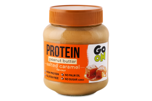 Паста арахісова високобілкова зі смаком солоної карамелі Protein Go On Nutrition с/б 350г