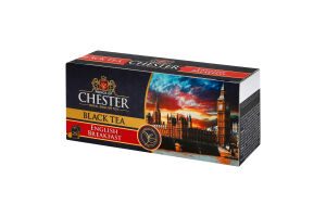 Бленд чаю чорного цейлонського байхового дрібного English breakfast Prince of Chester в/с к/у 25х2г