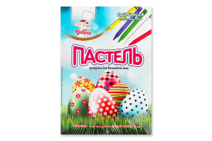 Набор Красители пищевые 4х3г + карандаши восковые 5шт + перчатки 1пара + 1 блок полосок Пастель Добрик к/у 1шт
