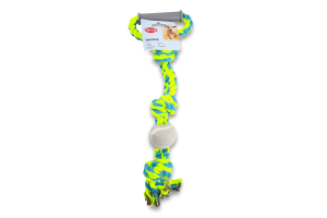 Іграшка д/собак Ігровий канат з м"ячем пластикова ручка 50см Тріксі