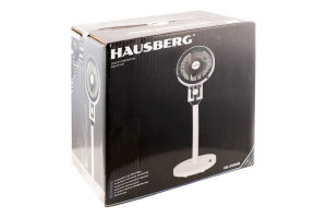 Вентилятор підлоговий чорно-білий 220-240В 3швидкості Hausberg Home