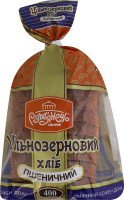 Хлеб нарезной формовой Цельнозерновой пшеничный Рум'янець м/у 400г