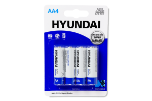 Батарейка AA4 1.5V LR6 Super Alkaline Hyundai 4шт