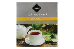 Чай чорний байховий дрібний з ароматом бергамота Бергамот Rioba к/у 50х1.5г