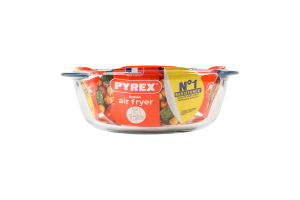 Форма скляна кругла 1л 20x18х7см №207В100/7948 Air fryer Pyrex 1шт