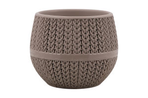 Вазон д/квітів Амасра 0,13л мокко круглий Серінова