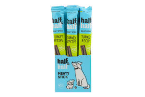Корм додатковий для цуценят М'ясна паличка з індичкою Turkey recipe Half&Half м/у 12г