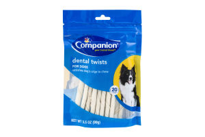 Companion Dental Twists For Dogs - 20 CT