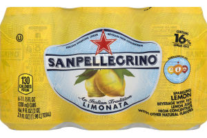Sanpellegrino Sparkling Juice Beverage Lemon - 6 CT