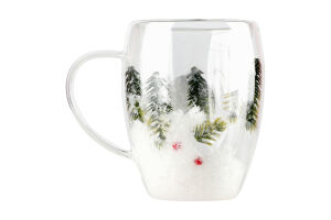 Склянка д/напоїв ЗимоваНіжність подвійне дно 350мл