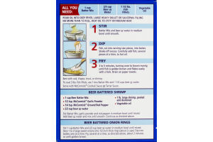 McCormick Golden Dipt Seafood Batter Mix Beer Batter