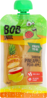 Пюре фруктовое пастеризованное Ананас-груша-яблоко Смузи Bob Snail д/п 120г