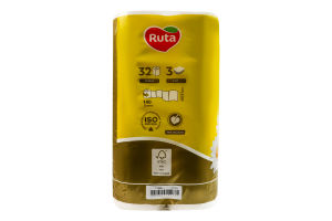 Бумага туалетная 3-х слойная Camomile Selecta Ruta 32шт