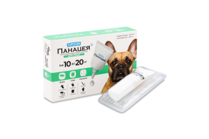 Краплі протипаразитарні д/собак від 10кг до 20кг Панацея 2мл Суперіум