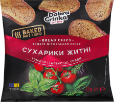 Сухарики житні Томати італійські трави Добра грінка м/у 80г