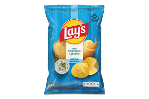 Чипси картопляні Сметана і зелень Lay's м/у 60г