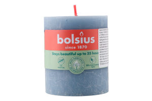 Свеча голубая 8х6.8см №103668780357 Bolsius 1шт