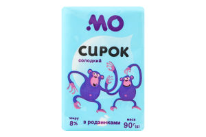Творожок 8% сладкий с изюмом Молочний острів м/у 90г