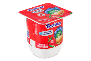 Йогурт 2% з наповнювачем Полуниця Ростишка ст 115г