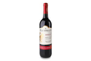 Вино 0.75л 13.5% красное сухое Merlot Haussmann бут
