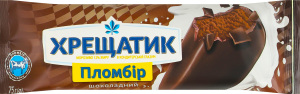 Морозиво 12% пломбір шоколадне в кондитерській глазурі Хрещатик м/у 75г
