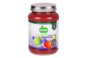Пюре Ovko яблучне з чорницею