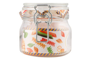 Банка зі скляною кришкою 500мл №8.39-С100-500 Econ round Uniglass 1шт