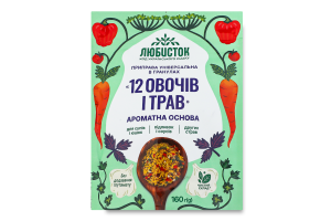 Приправа универсальная в гранулах 12 овощей и трав Ароматная основа Любисток д/п 160г