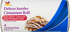 Ahold Deluxe Jumbo Cinnamon Roll with Gooey Cinnamon & Buttercream Icing - 4 CT