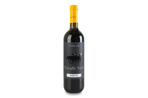 Вино 0.75л 13% червоне сухе виноградне натуральне Primitivo Cavalli Neri пл