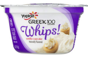 Yoplait Greek 100 Whips! Fat Free Yogurt Mousse Vanilla Cupcake
