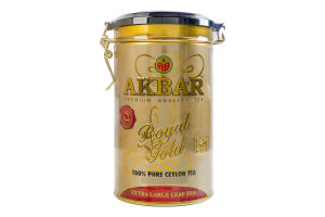 Чай чорний цейлонський крупнолистовий Royal Gold Akbar букет з/б 150г