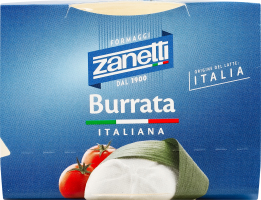 Сир 50% тягучий з начинкою із страчатели Burrata Zanetti ст 100г
